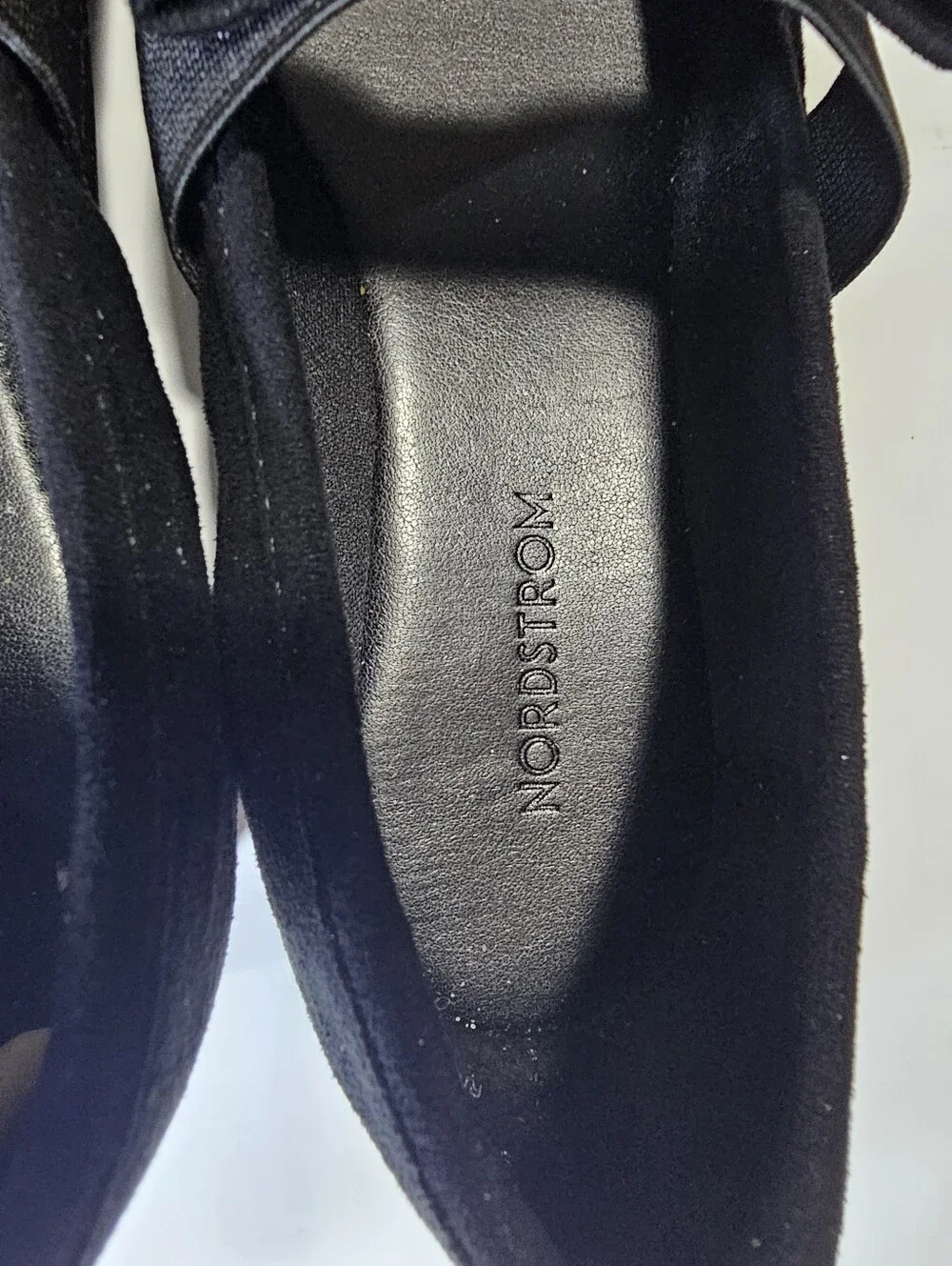 Nordstrom Girls Charlotte Bow Black Suede Ballet Flats Size 3M